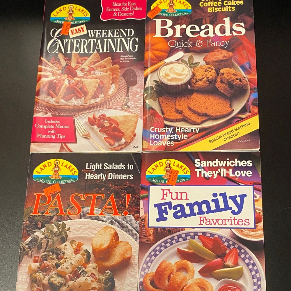 Land O Lakes vintage Recipe Collection four piece Cookbook magazine set
